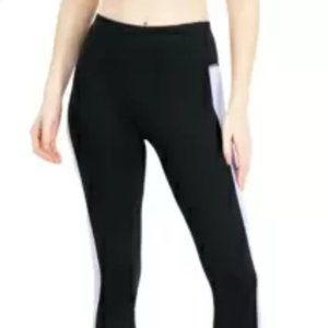 NWT.10.Ideology Women's Essentials Colorblocked Cropped Leggings black blue S @8